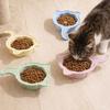 Ceramic Cat Food Water Bowl Solid Color Pet Drinking Feeder Cute Pet Food Bowl  Indoor