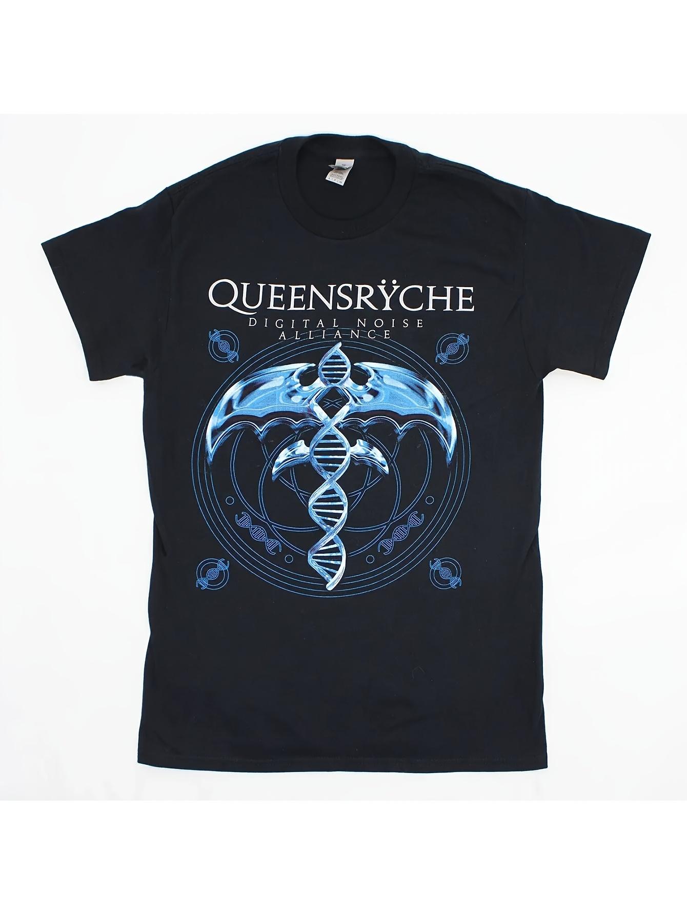 

Мужская футболка Queensryche Dna Большая Черная Большого размера Графическая Футболка с коротким рукавом Унисекс Мужчины Женщины Лето 4XL