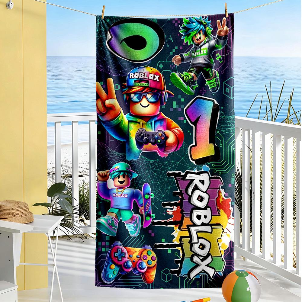 Roblox Strandtuch Hohe Saugfähigkeit & Schnelltrocknend Bequem Leicht Geeignet für Sport, Reisen, Schwimmen, Yoga, Badezimmer, Strand Und Pool