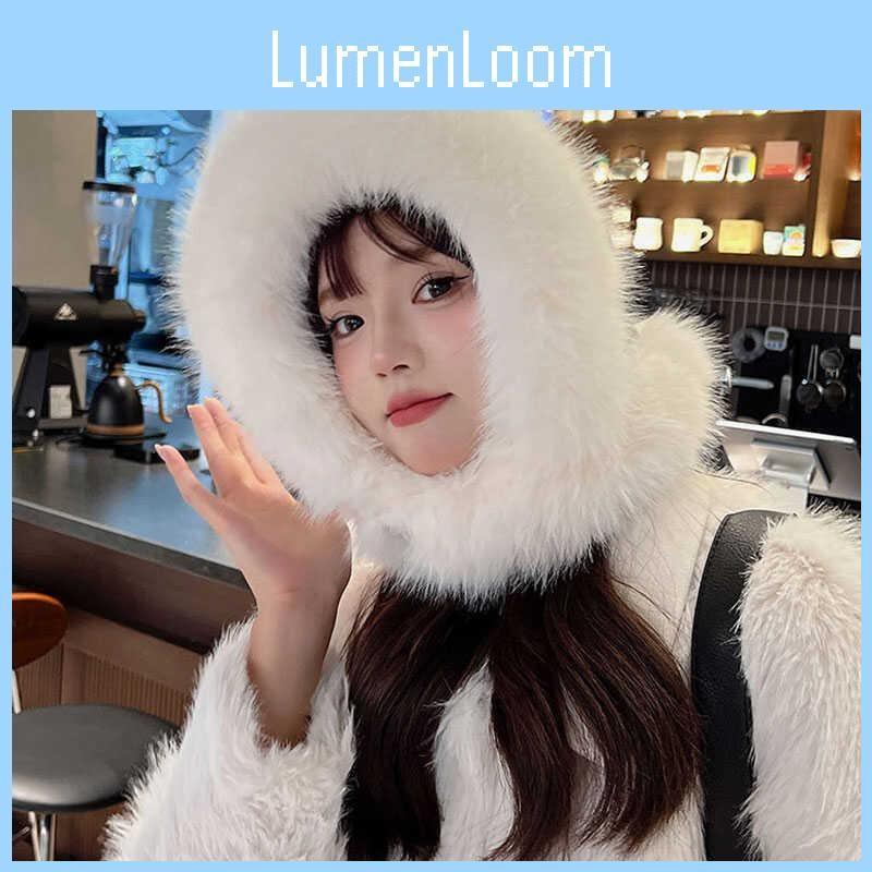 Pattern Plush Checkered Hat Women Winter Ear Protection Outdoor Warmth Cap Gift