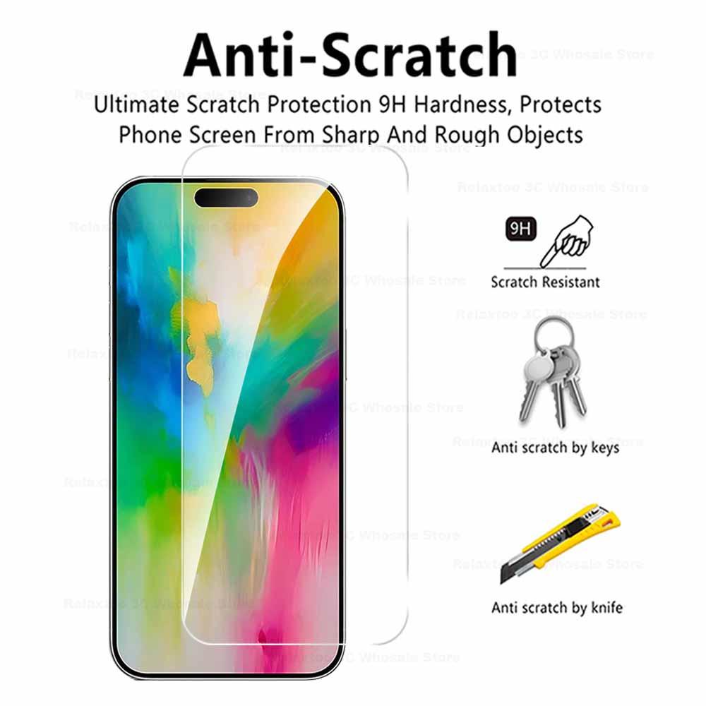 5pcs iPhone16Pro Tempered Glass Case For Apple iPhone 16 Pro Max Protective Glass Ifone Ihone 16Pro Max 16 Plus Screen Protector Film