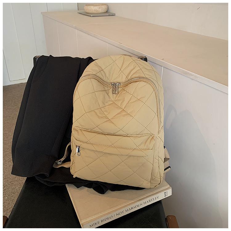 Backpack Bag Women'S Cotton Clothing Bag Travel Backpack Large Capacity Commuter Student Schoolbag