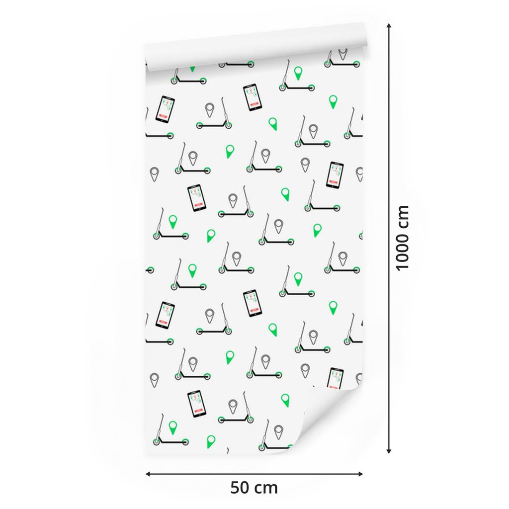 Scooters wallpaper for living room and bedroom 50x1000