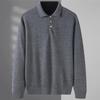 Men's Plus Size Warm Lapel Knit Wool Sweater for Autumn 2026