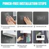 1 Set Of Toothbrush  Holder Wall-mounted Non-perforated Automatic Toothpaste Dispenser Toothbrush