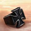 Vintage German Army Iron Cross Ring Stainless Steel Jewelry Gothic Punk Motor Biker Men Ring Teutonic Knight Ring