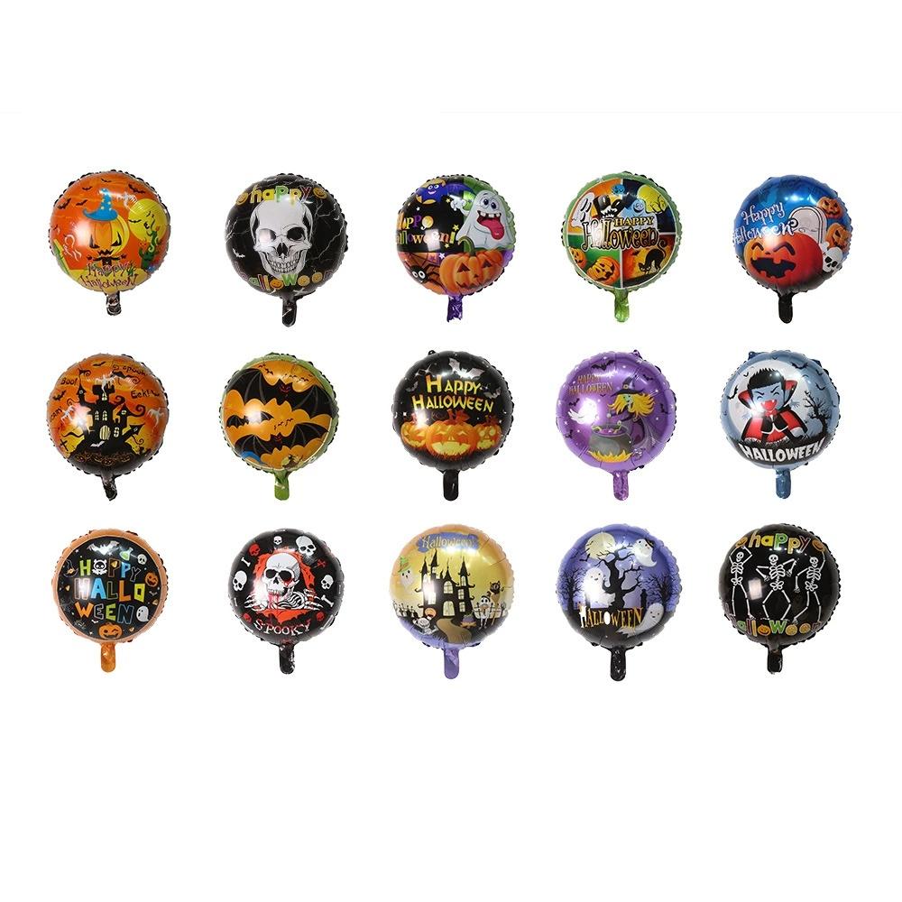 

10 шт. 18-дюймовых фольгированных гелиевых шаров на Хэллоуин Привидение Паук Череп Тыква Воздушные шары Принадлежности для украшения вечеринки Надувная детская игрушка 18inch