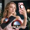 Creative Wide-Angle Mirror Phone Holder Magnetic Selfie Photo Prop  Mobile Accessory