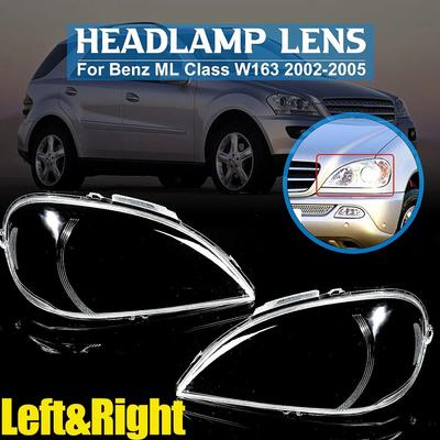 Auto Front Scheinwerfer Abdeckung Scheinwerfer Objektiv Abdeckung Für Mercedes Für Benz ML Klasse W163 2002-2005 Lampenschirm Shell Glas 1638204961
