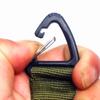 Dual Point Triangle Webbing Backpack Hook with Carabiner Clips for Outdoor Gear Attachment Hiking Camping Utility Strap