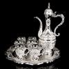 Set Pentolino Metallo Vintage per Caffè Turco Set da Tè Stile Europeo 6 Bicchieri da Vino di Lusso per Servire Tè Zamzam Vino Caffè Cappuccino