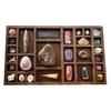 Miniature Trinket Shelf Wooden Crystal Display Shelf Miniature Collectibles Organizer Printers Tray for Gems Stones Shells