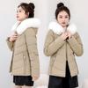 Big fur collar short cotton-padded women's cotton-padded jacket slim down cotton-padded jacket temperament thickened waist winter jacket
