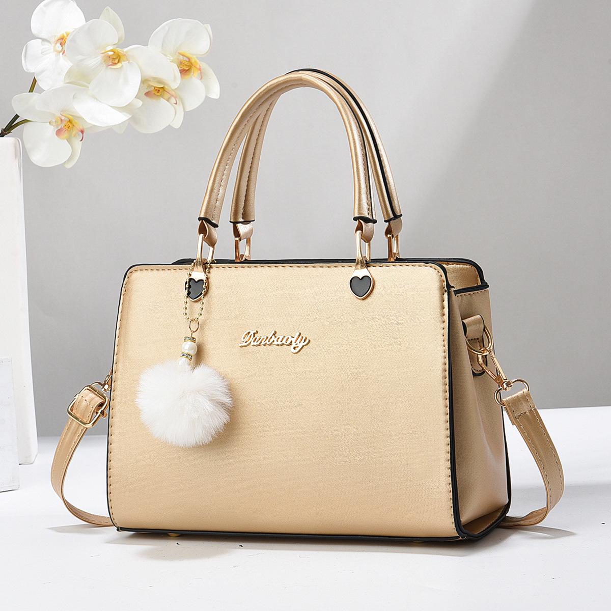 

Women s 2021 Fashion PU Leather Crossbody Handbag золотий