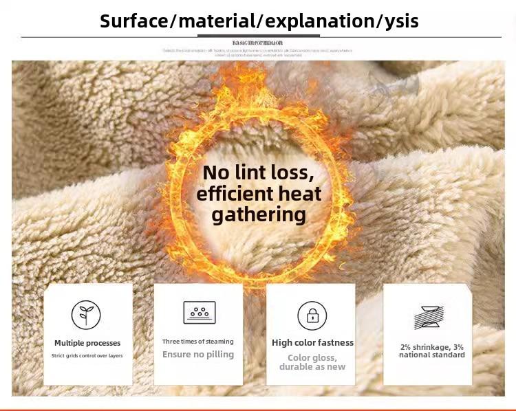 Pánské zimní voděodolné zateplené tepláky z jehněčí kůže - Hřejivé plyšové, odolné proti chladu, ležérní bavlněné kalhoty, módní velká velikost.