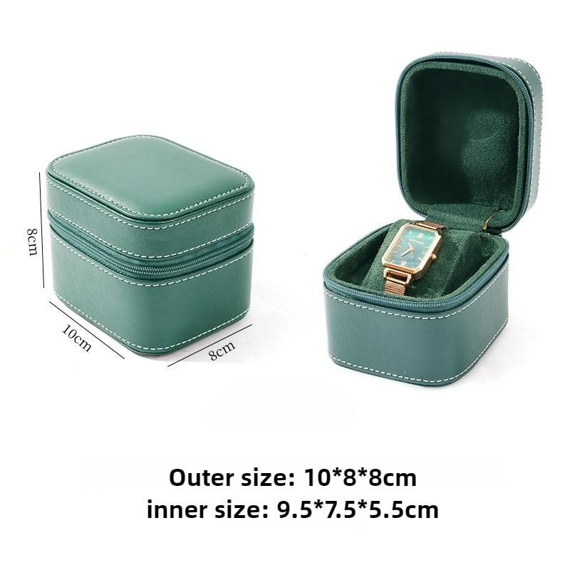 Leder Uhrenbox Reißverschluss Uhren-Displaybox Herren Armbanduhr Wasserdichte Organizer-Box Reise Tragbare Uhren Aufbewahrungsboxen