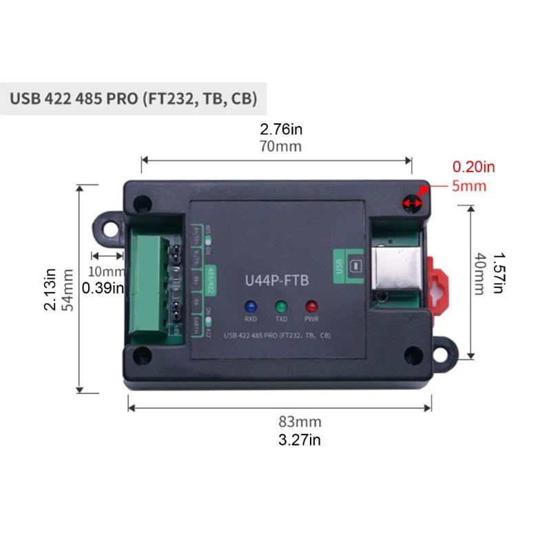 USB To RS485/RS422 Serial Converter Module USB-B DB9 Featuring Signal Isolation Multiple Protections U4P FT1B/U44P FTB