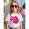 European Sizes Children "Mom's Little Girlfriend" with Fun Letter Prints, Girls T-shirts, Fashion Trendy Tops, Weekend Wear, Printed T-shirts