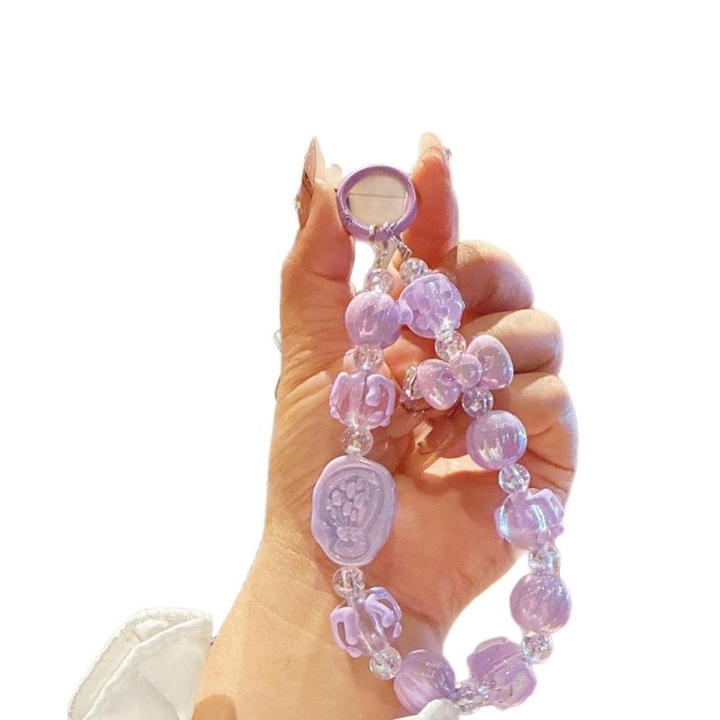 Eye Catching Mobile Phone Chain Handmade Beaded Cellphone Lanyard For Women Girls Telephone Strap Jewelry Drop-resistant