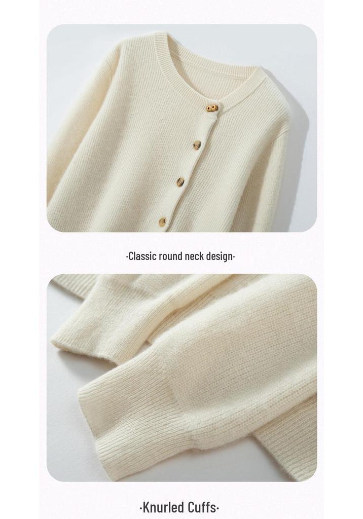 Women's Cashmere Sweater Cardigan - Warm, Stylish, Loose-Fit for Autumn Winter