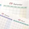 6-Hole Binder Refill Page Monthly Monthly Calendar Insert Loose-Leaf Calendar Page Thick Monthly Planning Insert For Office Work