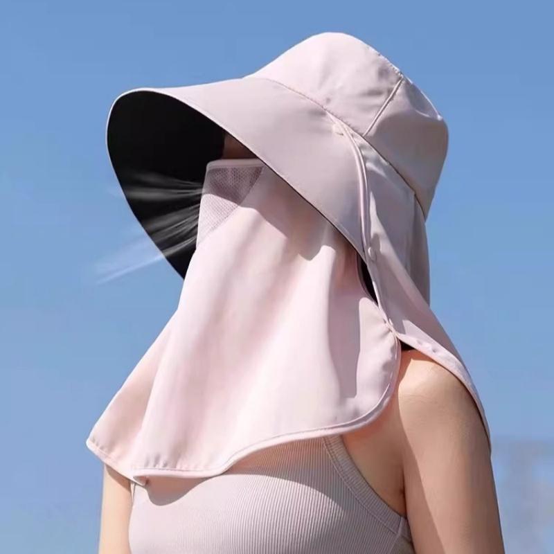 Wide Brim Sunscreen Fisherman Hat Breathable Neck Protection Hat Uv Protection Sun Protection Picking Tea Hat Fishing Hat
