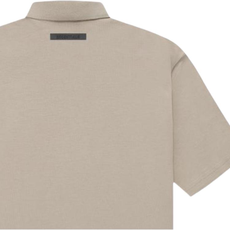 Fear of God Essentials Fall/Winter 2021 Short Sleeve Polo Unisex Tops String Tan FOG-FW21-593