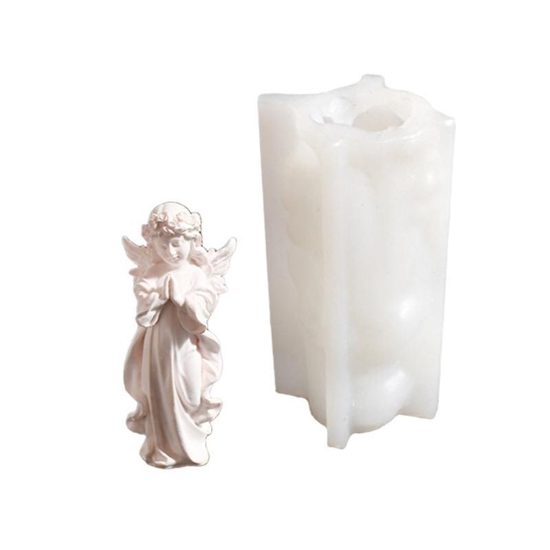 F3KD Silicone Angel Shaped Mold for Creating Epoxy Resin Handmade Wedding Decoration Mould Handmade Tool