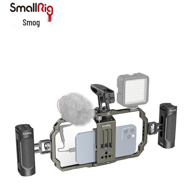 

Компактная двойная ручная стойка для смартфона с Bluetooth-затвором для прямых трансляций