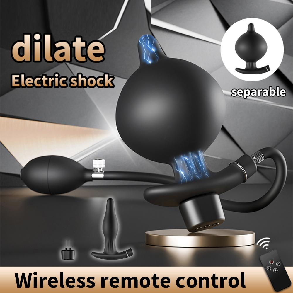 Vibratore Analizzatore di Impulsi Elettrici Gonfiabile Espansore Tappo Massaggiatore Prostatico Per Uomini Donne Vibratore Punto G Giocattoli Sessuali Coppia Bdsm