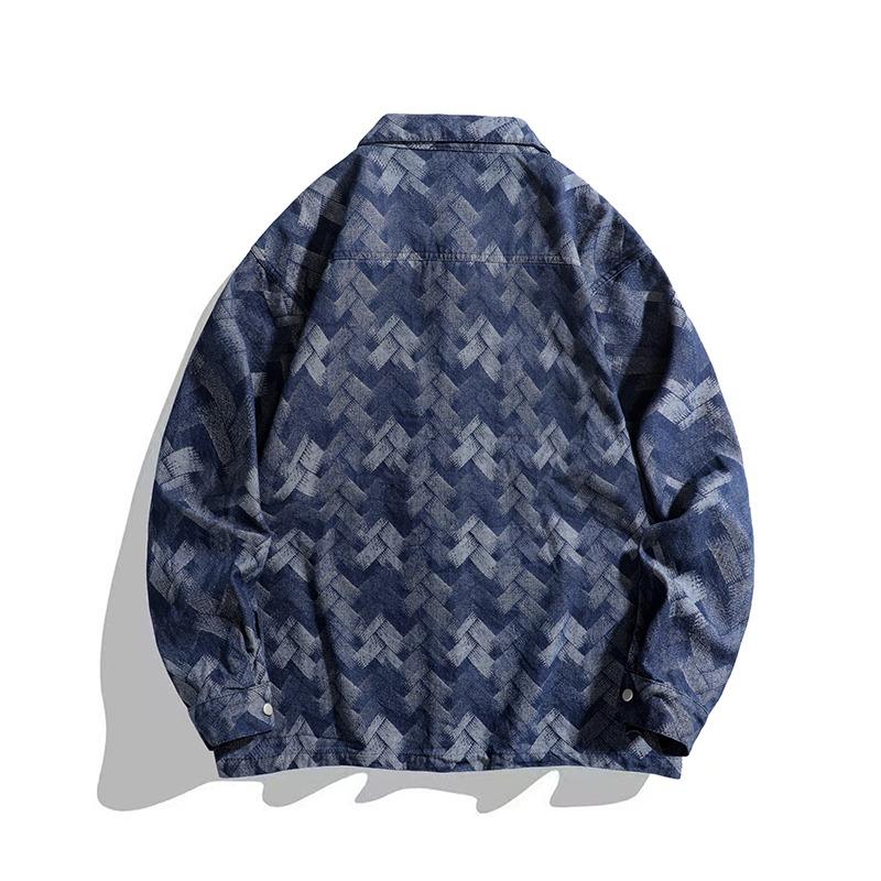 Denim Jacket Men's Autumn and Winter Retro Workwear Casual  Ins Trendy Brand Versatile Lapel Top