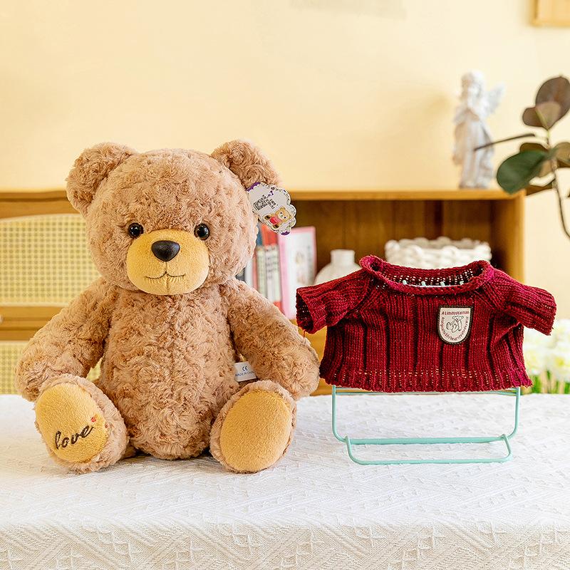 Sweater Teddy Bear Doll Plush Toy Bear Doll Doll Doll Pillow Birthday Gift for Girlfriend Valentine's Day