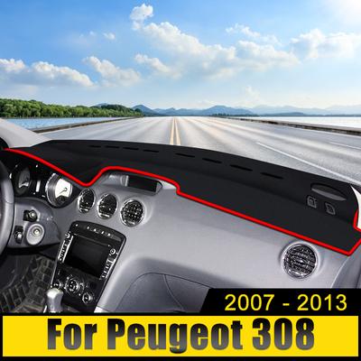 Car Accessories For Peugeot 308 2007 2008 2009 2010 2011 2012 2013 Dashboard Cover Avoid Light Pad Anti-UV Carpets Non-Slip Mats