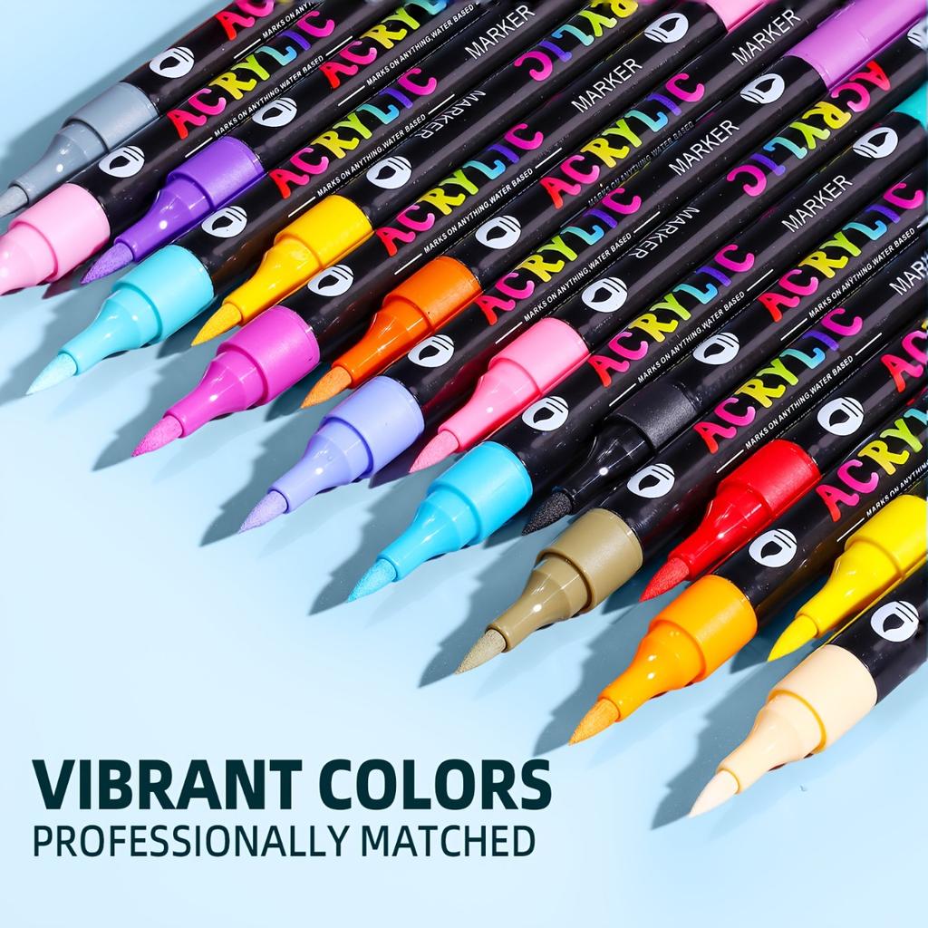 48/24/1 Colors, Dual Head Dual Color, Waterproof, Non-toxic, Odorless, Marker Pen, Office Supplies, Book Markers, Hand Drawn