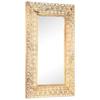 Day and Night - Day and Night Hand Carved Mirror Solid Mango Wood 80x50x2.6 Cm
