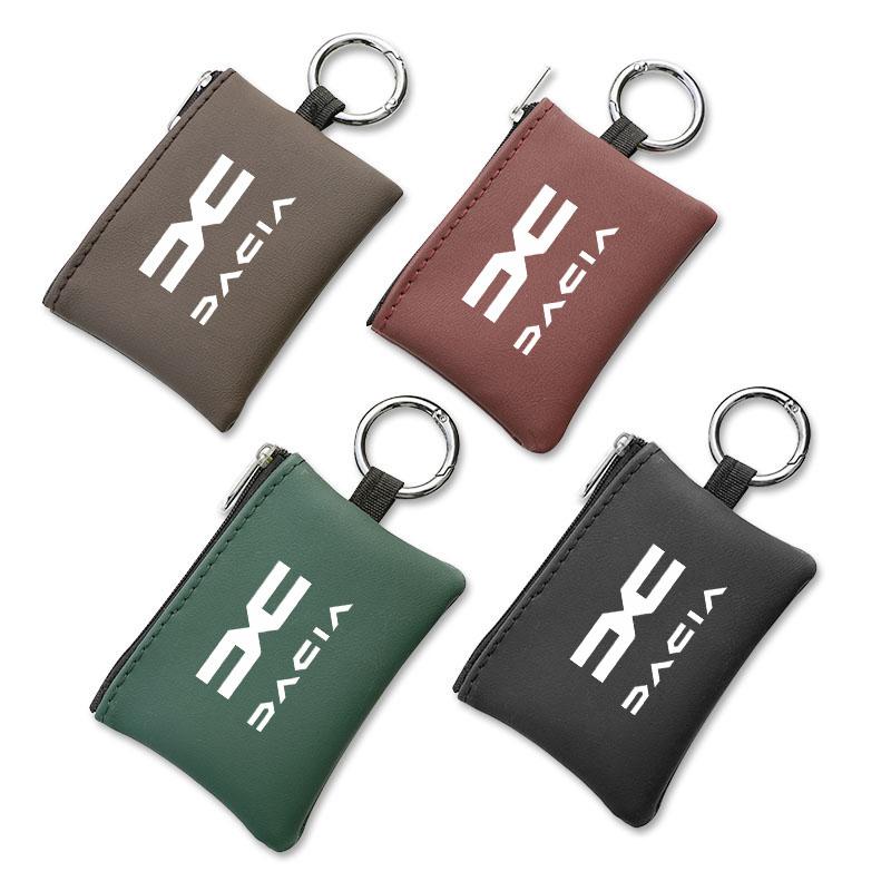 Accesorios para Coche Cartera de Llaves de Cuero Bolsita para Tarjetas Llavero con Emblema Bolsita Para Dacia Bigster Spring Duster Sandero Jogger Dokker Lodgy