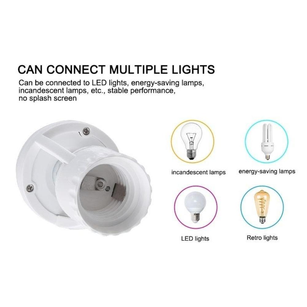 E27 Motion Sensor Light Switch E27 Base Lamp Holder 100-240V Motion Detector With Light Control Smart Switch Socket Adapter