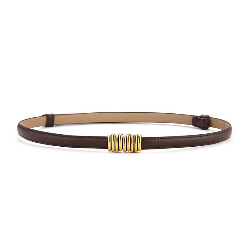 Genuine Leather Womens Fashion Belt With Pearl Detail For Casual And Formal Wear