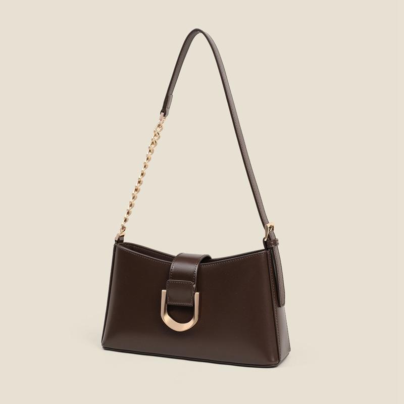 Bag Leather Women'S Bag Underarm Bag Light Luxury Simple Messenger Bag French Shoulder Bag Luggage
