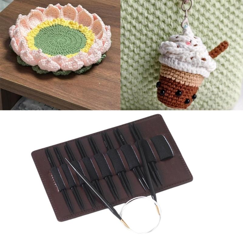 3.0mm-6.0mm Knitting Needle Set Crochet Hook Set Interchangeable Circular Needle Circular Knitting Needle Set