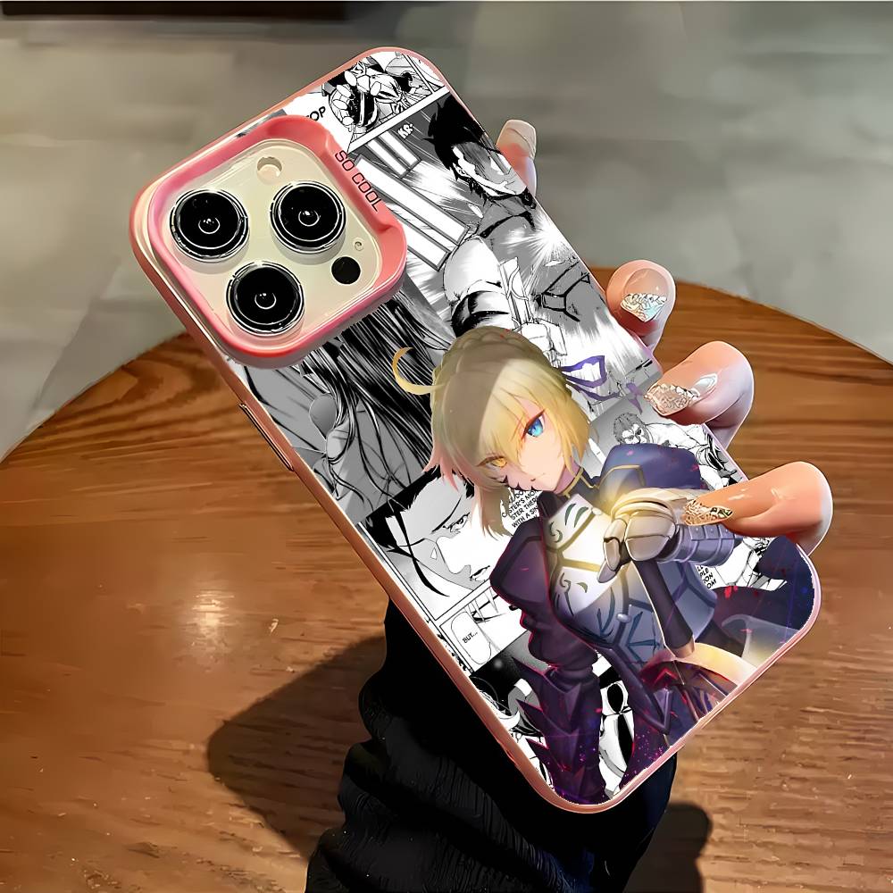 Anime Cool S-Saber Handyhülle Für IPhone 17 16 15 14 13 12 11 Plus Pro Max Mehrfarbig Aurora Laser Stoßfest Funda Cover