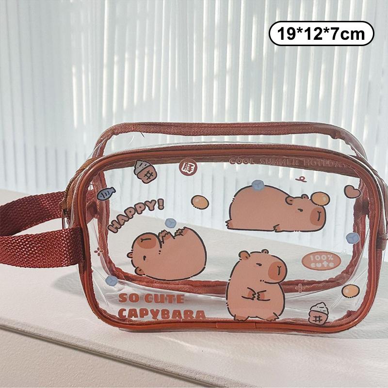

Transparent Cosmetic Bag Simple Makeup Bags Large Capacity Zipper Pouch Travel Storage Bags Toiletry Bags Cute Makeup Pouch