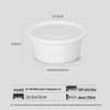 Miao Jiayi 250ml Round Sugarcane Pulp Disposable Food Containers with Lids (400 Sets)