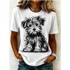 Fashion Women Retro Creative Pet Pattern Print T Shirt Funny Casual O-neck Short Sleeves T-shirt Summer Female Tee Shirt