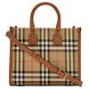 Burberry Freya Letter Embossed Logo Tote Bag Women Tote Bags Brown 81097931