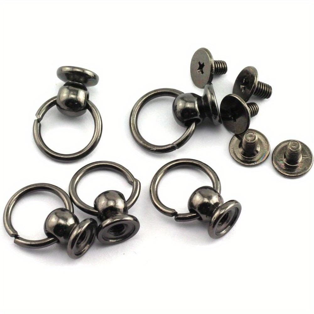 10 шт. 8x6 мм Винтовые заклепки с круглой головкой и кольцом для вытягивания, металлические, ручной работы, DIY аксессуары, гвоздики, шипы, кожаное ремесло, винтовые заклепки