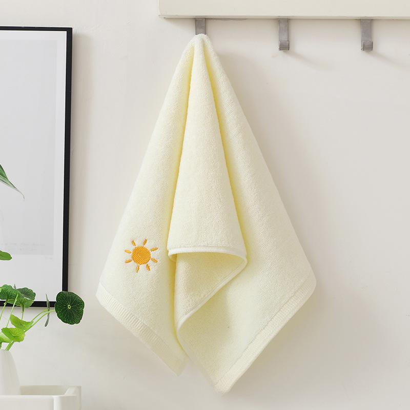 Bathroom cotton towel 74x34cm weather face towel embroidered word cute soft absorbent towel hand towel