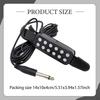 12 Soundhole Guitar Pickup Acoustic Electric Transducer Low Noise Instrument with Audio Cable