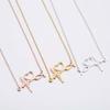 Minimalist ECG Heartbeat Design Clavicle Chain Stainless Steel Pendant Necklace for Hospital Enthusiasts and Gift