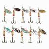 30Pcs Jig Spinner Bait Kit Sharp Hook Design Mini Size Portable Rotating Spinner Fishing Lures Topwater Lures